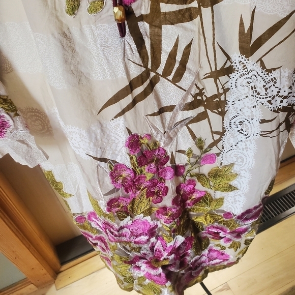 Saira Zia Embroidered Colorful Long Sleeve Sz. M Dress - Picture 5 of 13